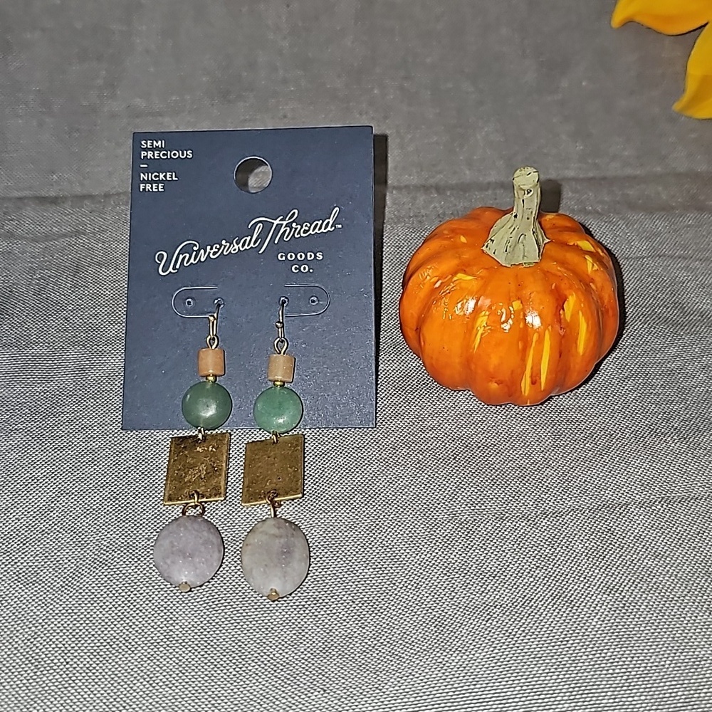 NWT Semi Precious, Nickel Free, Universal Thread Goods Co. Dangle Earrings - Picture 4 of 8